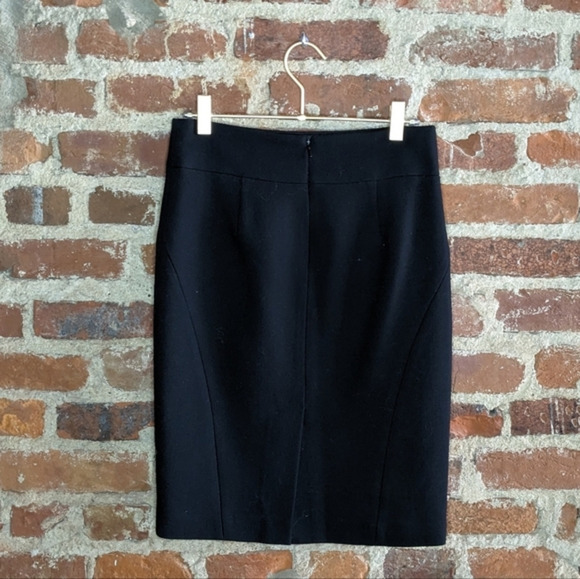 NWT Banana Republic Size 0 Lined 100% Wool‎ Black Pencil Skirt - Picture 1 of 11